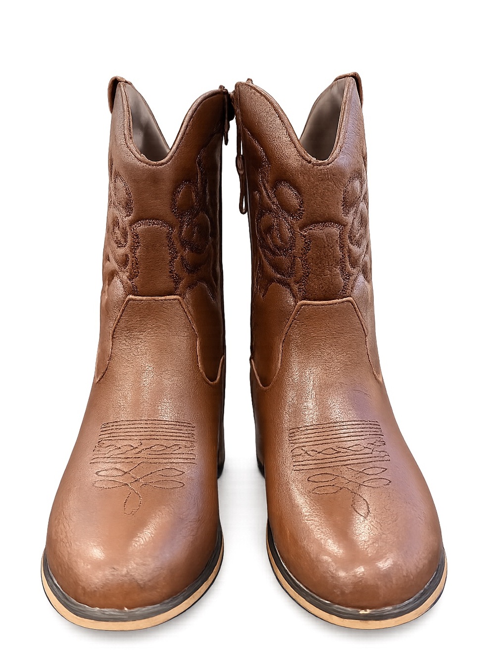 Cat & Jack Brown Girls' Western Ankle Boots